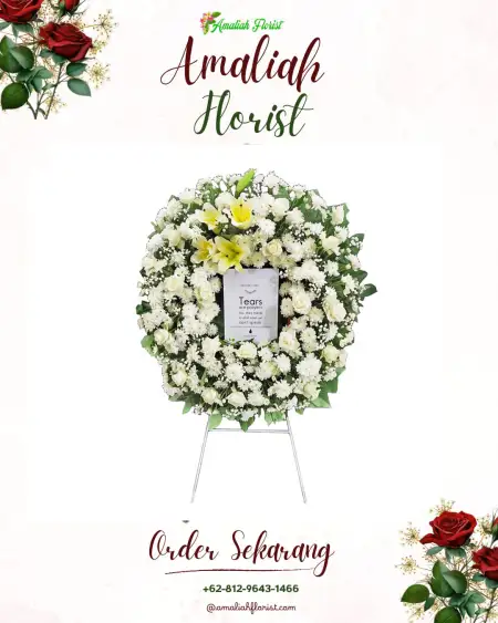 Krans Bunga Duka Conto